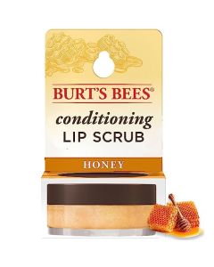 Burt's Bees Conditioning Honey Lip Scrub, Honey Crystals, Exfoliates and Conditions Dry Lips, Use with Burt's Bees Overnight Intense Lip Treatment, Natural Lip Care, 0.25 oz.