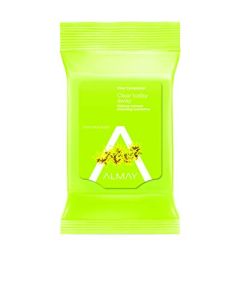 Almay Clear Complexion Makeup Remover Cleansing Towelettes, Hypoallergenic, Cruelty Free, Oil Free, Fragrance Free, Ophthalmologist & Dermatologist Tested, 25 Wipes