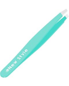 New Style Tweezers For Women And Men – Precision Professional Stainless Steel Slant Eyebrow Tweezer - Hair Remover For Eyebrows, Facial Hairs, Chin, Brow Shaping, Light Green