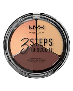 NYX PROFESSIONAL MAKEUP 3 Steps to Sculpt, Face Sculpting Contour Palette - Medium