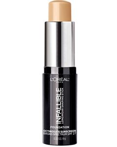 L'Oreal Paris Makeup Infallible Longwear Shaping Stick Foundation, 405 Sand, 1 Tube, 0.32 Ounce