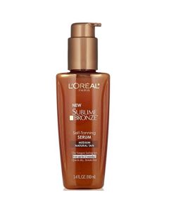 L'Oreal Paris Skincare Sublime Bronze Self-Tanning Serum Medium Natural Tan 3.4 fl. oz.