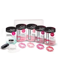 ChapStick Total Hydration Tinted Lip Balm Tubes and Lip Scrub Regimen Pack, Tinted Lip Moisturizer and Exfoliator - 0.12 Oz Lip Balm (4 Count) and 0.27 Oz Lip Scrub