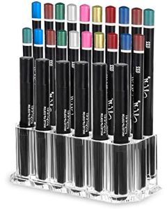 HBlife Clear Acrylic Makeup Eyeliner Lip Liner Holder Organizer, 26 Slots