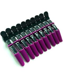 F-BBKO Plastic Alligator Hair Clips for Women With Hair Clip. Professional Hair Clipper With Hair Style and Segmentation. Wide Teeth and Durable Hair Salon Crocodile Hairpin. (Purple )