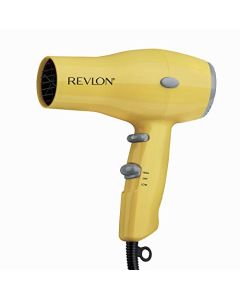 Revlon Compact Hair Dryer | 1875W Lightweight Design, Perfect for Travel, (Yellow)