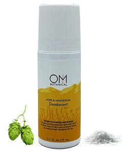 Aluminium Free Natural Deodorant For Men, Women, Teens | Organic Hops and Magnesium Body Odor Eliminator that Works All Day | No Baking Soda Irritation, No Alcohol | Best Roll On Deodorant for Odor Control by OM Botanical