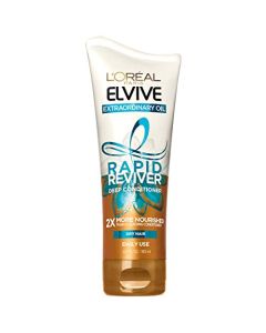 L'Oreal Paris Elvive Extraordinary Oil Rapid Reviver Deep Conditioner, Hydrates Dry Hair, No Leave-In Time, with Damage Repairing Serum and Hair Oil, 6 oz.
