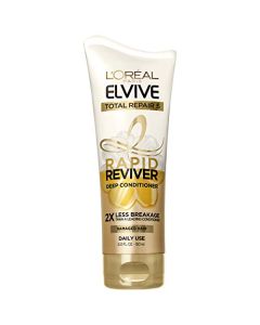 L'Oreal Paris Elvive Total Repair 5 Rapid Reviver Deep Conditioner, Repairs Damaged Hair, No Leave-In Time, Heat Protectant, with Damage Repairing Serum and Protein, 6 oz.