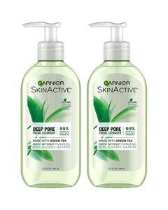 Garnier SkinActive Face Wash with Green Tea, Oily Skin, 6.7 Fluid Ounce (Pack of 2)