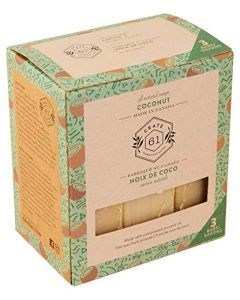 Crate 61, Vegan Natural Bar Soap, Coconut, 3 Pack, Handmade Soap With Premium Essential Oils, Cold Pressed Face And Body Bar Soap For Men And Women (4 oz, 3 Bars) Coconut 3 Pack