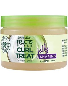 Garnier Fructis Style Curl Treat Shaping Jelly with Coconut Oil for Curly Hair, 10.5 Ounce Jar