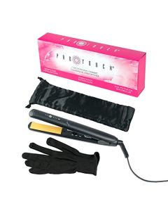 Pro Touch Professional Ceramic + Tourmaline 1" Flat Iron that Straightens, Flips & Curls