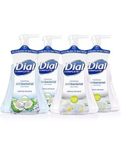 Dial Complete Antibacterial Foaming Hand Wash, Coconut Water/Soothing White Tea, 15 fl oz (Pack of 4)