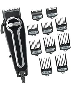 Wahl USA Elite Pro High-Performance Corded Home Haircut & Grooming Kit for Men – Electric Hair Clipper – Model 79602M