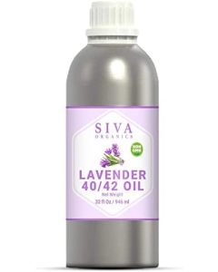 Siva Organics Lavender Essential Oil 40/42 (32 Oz)- Perfect for Diffuser, Soap, Candles, Perfume, Cosmetics, Aromatherapy