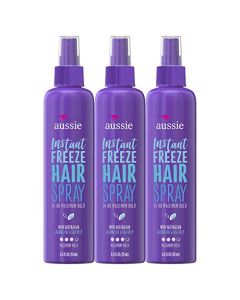 Aussie Hairspray, with Jojoba & Sea Kelp, Instant Freeze, Extreme Hold, 8.5 fl oz, Triple Pack