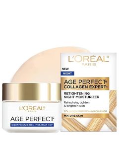 L'Oreal Paris Skin Care Age Perfect Night Cream, Anti-Aging Face Moisturizer With Soy Seed Proteins, 2.5 Oz