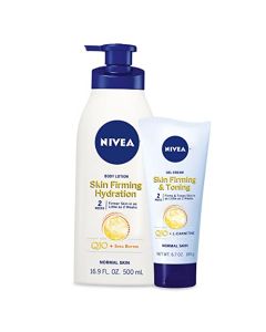 NIVEA Skin Firming Body Lotion Variety Pack with 16.9 Fl Oz Hydrating Body Lotion and 6.7 Oz Skin Firming Gel Cream