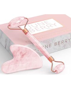 Face Roller Skin Care - Jade Roller Gua Sha Set, Rose Quartz Face Roller | Ultimate Facial Skin Care Products & Beauty Products Tools | Jade Facial Roller for Face and Eye Massager