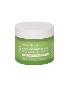 BeauKON Avocado Nourishing Overnight Mask, Hydrating and Moisturizing Sleeping Mask, Plump and Supple Skin, All Skin Types (2.36 Oz)