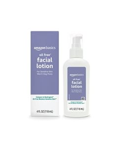 Amazon Basics Oil-free Facial Moisturizer for Sensitive Skin, Fragrance Free, 4 Fluid Ounce (Previously Solimo)
