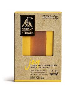 The Right to Shower Joy Shampoo Bar Bar Soap Tangerine and Honeysuckle Vegan oz, tangerine,honeysuckle, 7 Ounce