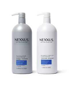 Nexxus Shampoo and Conditioner Therappe Humectress 2 Count for Dry Hair Silicone-Free, Moisturizing Caviar Complex and Elastin Protein 33.80 Fl Oz (Pack of 2)