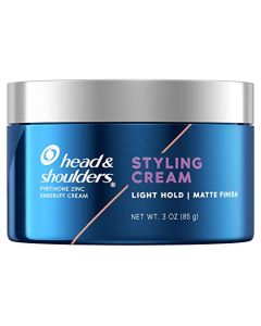Head & Shoulders Anti-Dandruff Styling Hair Cream for Men, Light Hold, Matte Finish, 3 Oz
