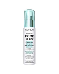 Revlon Face Primer, PhotoReady Prime Plus Face Makeup for All Skin Types, Blurs & Fills in Fine Lines, Infused with Salicylic Acid and AHA, Mattifying & Pore Reducing, 1 Oz
