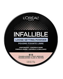 L'Oreal Paris Infallible Tinted Loose Setting Powders, Matte Finish, Lightweight, No White Cast, 2 Shades From Light To Deep, Translucent Medium-deep, 0.28 Oz