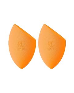 Real Techniques Miracle Complexion Sponge Duo, Makeup Blending Sponge, For Foundation, Offers Light To Medium Coverage, Natural, Dewy Makeup, Orange Sponge, Packaging May Vary, 2 Count