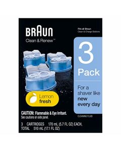 Braun Clean Renew Refill Cartridges CCR , Blue, 3 Count