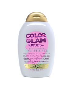 OGX Kandee Johnson Collection Hugs & Kisses Ultra Hydrating Conditioner for Color-Treated Hair, Gentle Sulfate-Free Surfactants to Soften & Moisturize Hair, Semi-Sweet Floral Scent, 13 fl. oz