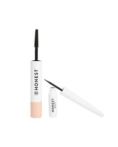 Honest Beauty Liquid Eyeliner, Black, 0.058 fl. oz. and Honest Beauty Extreme Length Mascara + Lash Primer | 2-in-1 Boosts Lash Length, Volume & Definition, 0.27 fl. oz.