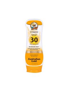 Australian Gold Sunscreen Lotion SPF 30, 8 Ounce | Moisture Max | Infused with Aloe Vera | Broad Spectrum | Water Resistant