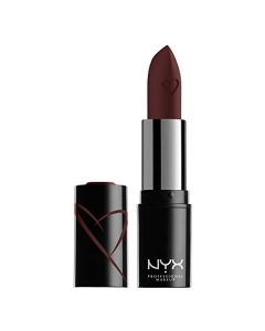 NYX PROFESSIONAL MAKEUP Shout Loud Satin Lipstick, Infused With Shea Butter - So Dramatic (Plum Brown)