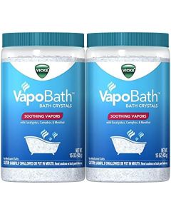 Vicks 15 OZ Bath Salt, 2 count (Old Product)
