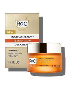 RoC Multi Correxion Revive + Glow 10% Vitamin C Blend Face Moisturizer, Anti-Aging Gel Cream for Instant Glow, Hypo-Allegenic & Oil-Free Skin Care,1.7 Ounce