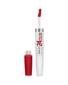 Maybelline New York Super Stay 24, 2-Step Liquid Lipstick Makeup, Long Lasting Highly Pigmented Color with Moisturizing Balm, Eternal Cherry, Cherry Red, 1 Count