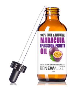 Renewalize Maracuja (Passion Fruit) Seed Facial Oil Skin Moisturizer for Face | Cold Pressed and Unrefined | For All Skin Types | Large 4 fl oz bottle
