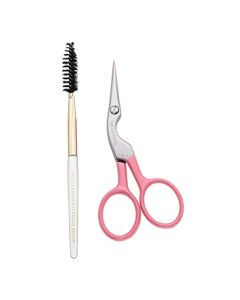 Tweezerman Exclusive Rose Tea Brow Shaping Scissors & Brush