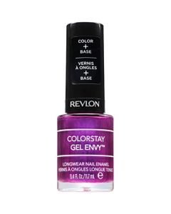 Revlon ColorStay Gel Envy Longwear Nail Polish, with Built-in Base Coat & Glossy Shine Finish, in Plum/Berry, 415 What Happens in Vegas, 0.4 oz