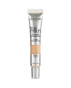 L'Oréal Paris True Match Eye Cream in a Concealer, 0.5% hyaluronic acid, Fair N1-2, 0.4 fl. oz.