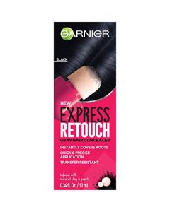 Garnier Hair Color Express Retouch Gray Hair Concealer, Instant Gray Coverage, Black, 1 Count