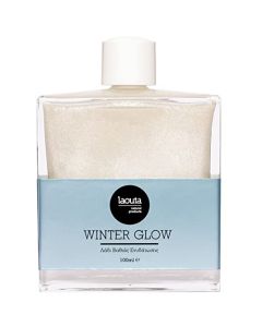 LAOUTA Winter Glow Shimmering Body Oil – Geranium & Grapefruit – Formulated w/Nourishing Natural Oils: Olive, Almond & Apricot – Body Highlighter Oil/Shimmer Oil Body (3.38 fl oz)