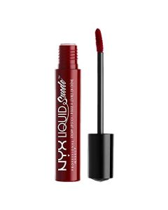 NYX PROFESSIONAL MAKEUP Liquid Suede Cream Lipstick - Cherry Skies (Deep Wine Red)