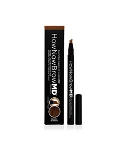 HowNowBrowMD™, Tru Bru, A Deep, Dark Chocolate – Professional-Grade Tinted Liquid Eyebrow Pen – For Stronger, Thicker, Fuller Brows – Paraben, Drug & Cruelty Free