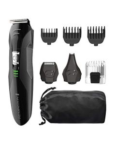 Remington All-in-One Grooming Kit, Lithium Powered, 8 Piece Set with Trimmer, Men's Shaver, Clippers, Beard and Stubble Combs, Black