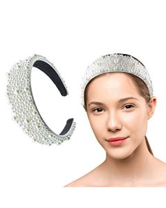 HONENNA Pearl Headbands for Women Fashion Head Band Design Bridal Elegant Wedding Headwear Wide Hairbands For Girl